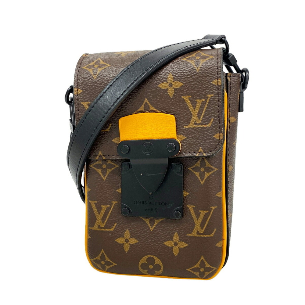 Louis Vuitton Monogram Macassar S-Lock Vertical Wearable Wallet Shoulder Bag ...